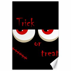 Halloween  trick Or Treat  - Monsters Red Eyes Canvas 20  X 30   by Valentinaart