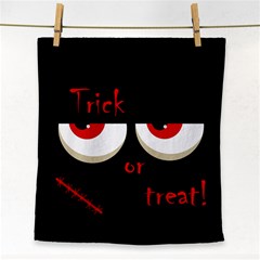 Halloween  trick Or Treat  - Monsters Red Eyes Face Towel by Valentinaart