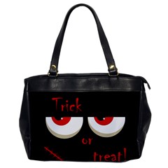 Halloween  trick Or Treat  - Monsters Red Eyes Office Handbags by Valentinaart