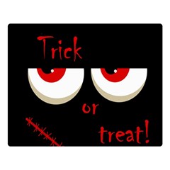 Halloween  trick Or Treat  - Monsters Red Eyes Double Sided Flano Blanket (large)  by Valentinaart