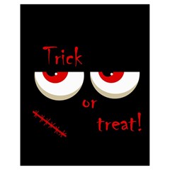 Halloween  trick Or Treat  - Monsters Red Eyes Drawstring Bag (small) by Valentinaart