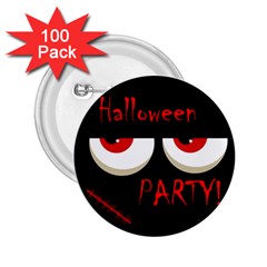 Halloween Party - Red Eyes Monster 2 25  Buttons (100 Pack)  by Valentinaart