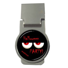 Halloween Party - Red Eyes Monster Money Clips (round)  by Valentinaart