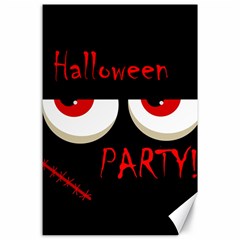 Halloween Party - Red Eyes Monster Canvas 24  X 36  by Valentinaart