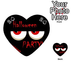 Halloween Party - Red Eyes Monster Playing Cards 54 (heart) 