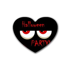 Halloween Party - Red Eyes Monster Heart Coaster (4 Pack)  by Valentinaart