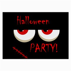 Halloween Party - Red Eyes Monster Large Glasses Cloth (2-side) by Valentinaart