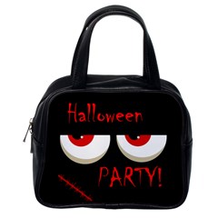 Halloween Party - Red Eyes Monster Classic Handbags (one Side) by Valentinaart