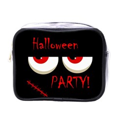 Halloween Party - Red Eyes Monster Mini Toiletries Bags by Valentinaart