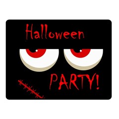 Halloween Party - Red Eyes Monster Fleece Blanket (small) by Valentinaart