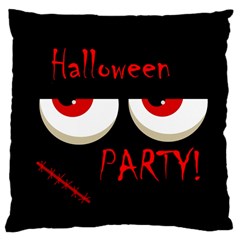 Halloween Party - Red Eyes Monster Large Cushion Case (two Sides) by Valentinaart