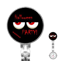 Halloween Party - Red Eyes Monster Stainless Steel Nurses Watch by Valentinaart