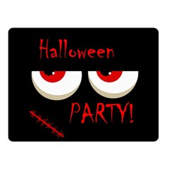 Halloween Party - Red Eyes Monster Double Sided Fleece Blanket (small)  by Valentinaart