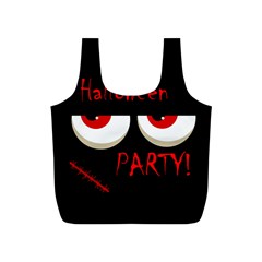 Halloween Party - Red Eyes Monster Full Print Recycle Bags (s)  by Valentinaart