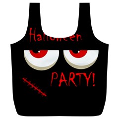 Halloween Party - Red Eyes Monster Full Print Recycle Bags (l)  by Valentinaart