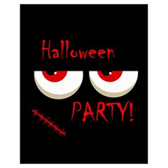 Halloween Party - Red Eyes Monster Drawstring Bag (small) by Valentinaart