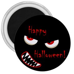 Happy Halloween - Red Eyes Monster 3  Magnets by Valentinaart