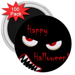 Happy Halloween - Red Eyes Monster 3  Magnets (100 Pack) by Valentinaart