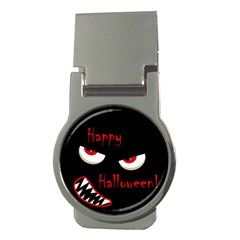 Happy Halloween - Red Eyes Monster Money Clips (round)  by Valentinaart