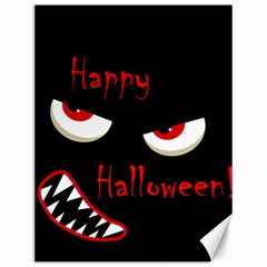 Happy Halloween - Red Eyes Monster Canvas 12  X 16   by Valentinaart