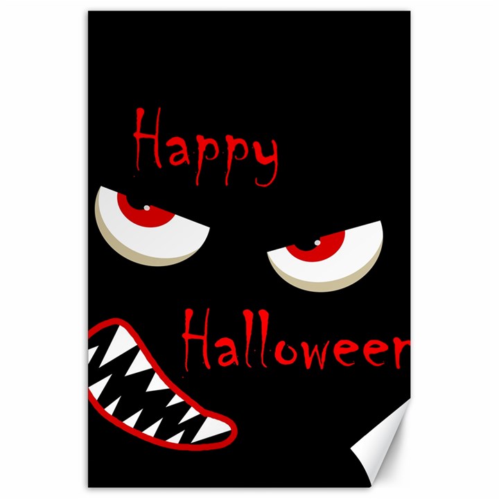 Happy Halloween - red eyes monster Canvas 20  x 30  