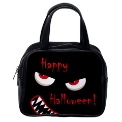 Happy Halloween - Red Eyes Monster Classic Handbags (one Side) by Valentinaart