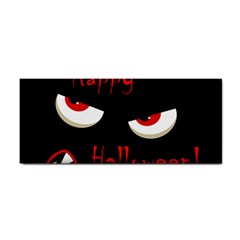 Happy Halloween - Red Eyes Monster Hand Towel by Valentinaart