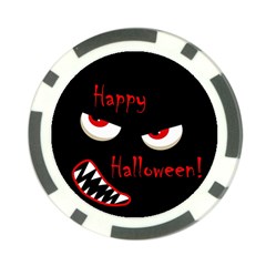 Happy Halloween - Red Eyes Monster Poker Chip Card Guards (10 Pack)  by Valentinaart