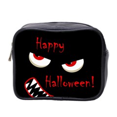 Happy Halloween - Red Eyes Monster Mini Toiletries Bag 2-side by Valentinaart