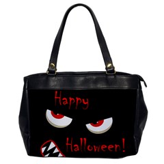 Happy Halloween - Red Eyes Monster Office Handbags by Valentinaart