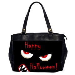 Happy Halloween - Red Eyes Monster Office Handbags (2 Sides)  by Valentinaart