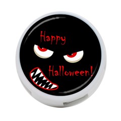 Happy Halloween - Red Eyes Monster 4-port Usb Hub (one Side) by Valentinaart