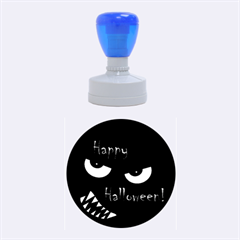 Happy Halloween - Red Eyes Monster Rubber Round Stamps (medium) by Valentinaart