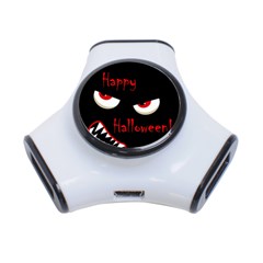 Happy Halloween - Red Eyes Monster 3-port Usb Hub by Valentinaart