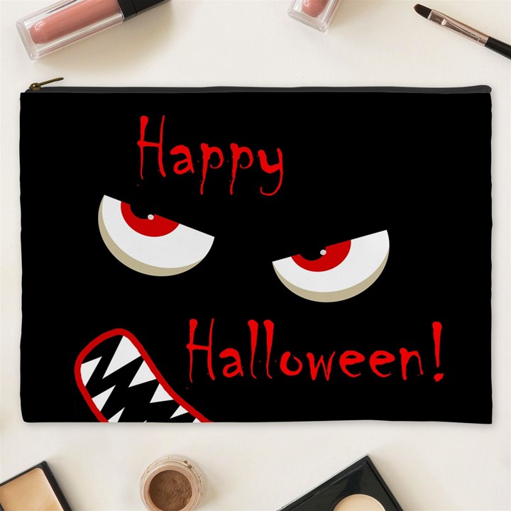 Happy Halloween - red eyes monster Cosmetic Bag (XXXL) 