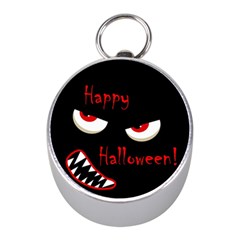 Happy Halloween - Red Eyes Monster Mini Silver Compasses by Valentinaart