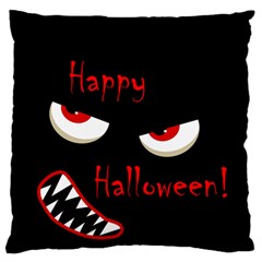 Happy Halloween - Red Eyes Monster Standard Flano Cushion Case (two Sides) by Valentinaart