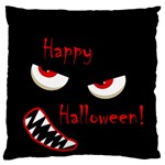 Happy Halloween - red eyes monster Large Flano Cushion Case (Two Sides) Front