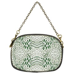 Green Reptile Scales Chain Purses (two Sides) 