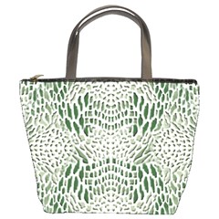 Green Reptile Scales Bucket Bags