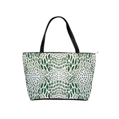 Green Reptile Scales Shoulder Handbags