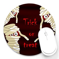 Halloween Mummy Round Mousepads by Valentinaart