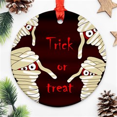 Halloween Mummy Ornament (round)  by Valentinaart