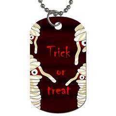 Halloween Mummy Dog Tag (two Sides) by Valentinaart