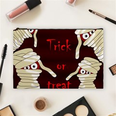 Halloween Mummy Cosmetic Bag (large)  by Valentinaart