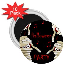 Halloween Mummy Party 2 25  Magnets (10 Pack)  by Valentinaart