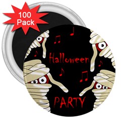 Halloween Mummy Party 3  Magnets (100 Pack) by Valentinaart