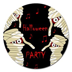 Halloween Mummy Party Magnet 5  (round) by Valentinaart