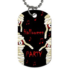 Halloween Mummy Party Dog Tag (two Sides) by Valentinaart