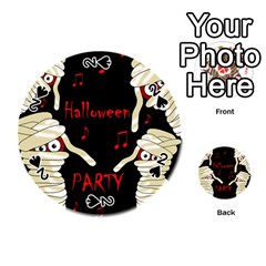 Halloween Mummy Party Playing Cards 54 (round)  by Valentinaart